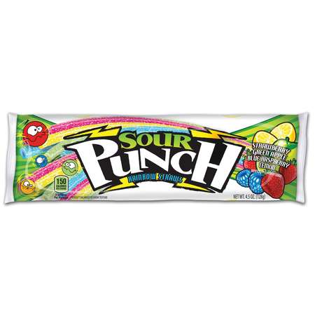 SOUR PUNCH Sour Punch Rainbow Straws 4.5 oz., PK24 8791